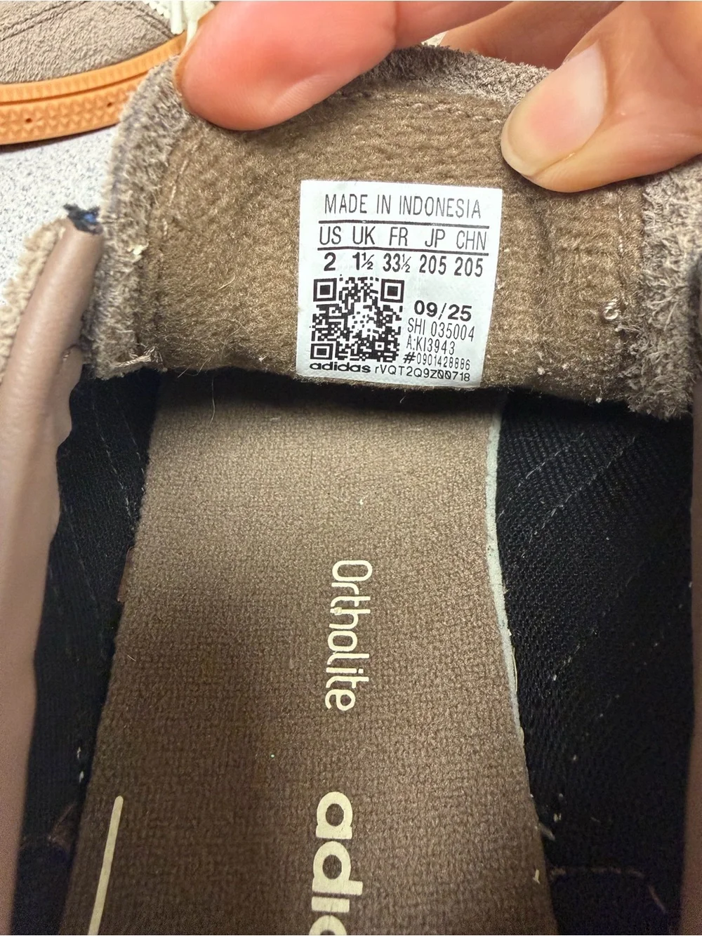 adidas Spezial Men's Suede Sneakers in Taupe and White with Gum Sole